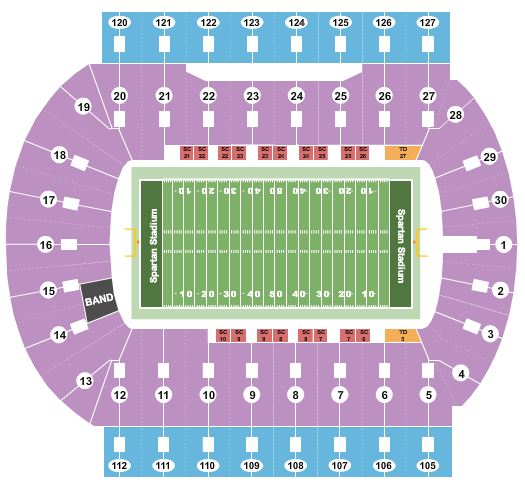 Spartan Stadium Michigan State Seating Chart